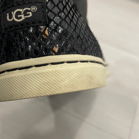 UGG Croft Exotic Leather High Top Sneakers Size 7 - Picture 14 of 16